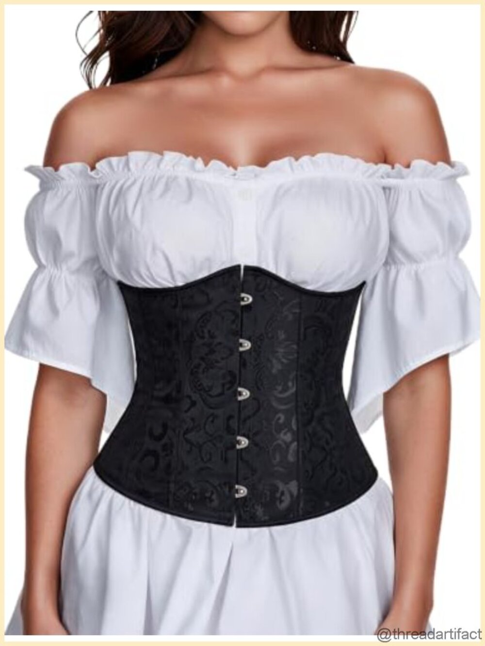 Underbust Corset Top Steel Bone Lace Up Renaissance Costume